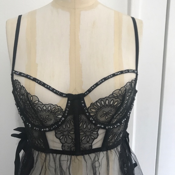 SALE ♥️ VS Rare Designer Crystal Lace Babydoll! - Picture 5 of 8